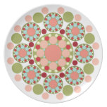 Colorful Christmas Festive Flower Holiday Plate