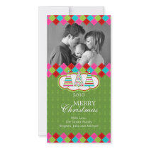 Colorful Christmas Holiday Photo Cards
