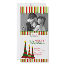 Colorful Christmas Holiday Photo Cards