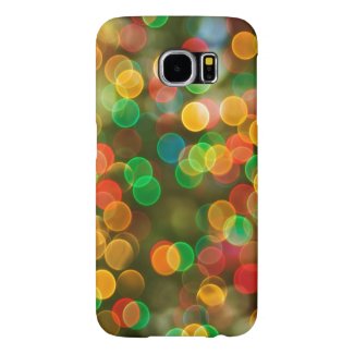 Colorful Christmas Light Bokeh Glitter Samsung Galaxy S6 Cases