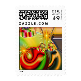 Colorful Christmas Ornament Mirrored Decoration Postage