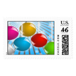colorful christmas ornaments postage stamps