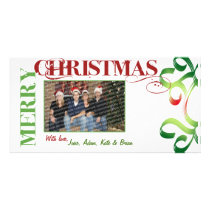 Colorful Christmas Photo Card photo cards
