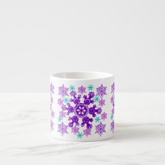 Colorful Christmas Snowflake Espresso Cup specialtymug