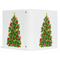 Colorful Christmas Tree Avery Binder