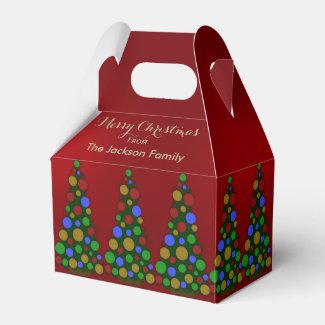 Colorful Christmas Tree Favor Box
