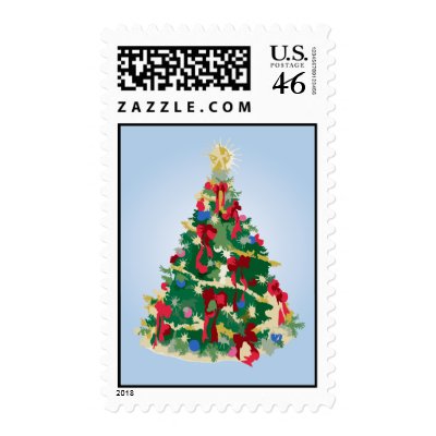 Colorful Christmas Tree: Postage postage