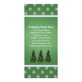 Colorful Christmas Tree Rack Cards