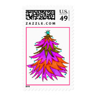 Colorful Christmas Tree Stamps