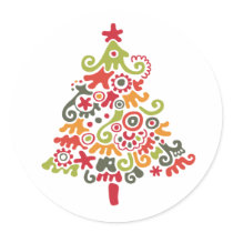 Colorful Christmas Tree stickers
