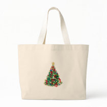 Colorful Christmas Tree: Vector Art: Tote Bag