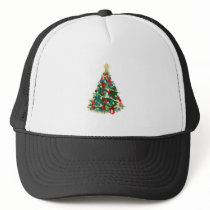 Colorful Christmas Tree: Vector Art: Hats