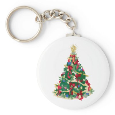 Colorful Christmas Tree: Vector Art: keychains