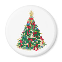 Colorful Christmas Tree: Vector Art: Fridge Magnets