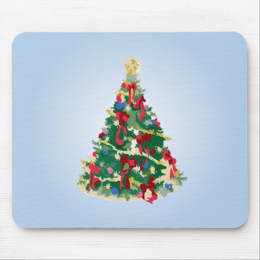 colorful christmas tree vector art mouse pad zazzle colorful christmas tree vector art mouse pad zazzle