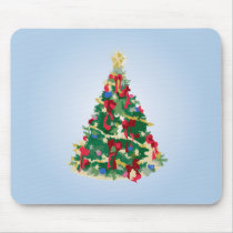 Colorful Christmas Tree: Vector Art: Mousepads