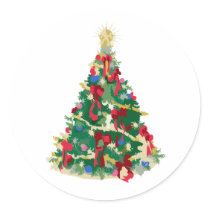 Colorful Christmas Tree: Vector Art: Stickers