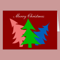 Colorful Christmas Trees cards