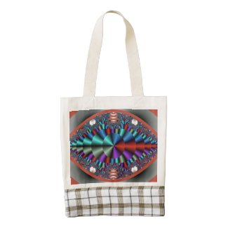 Colorful Chrome Eye Abstract Zazzle HEART Tote Bag