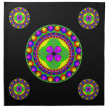 Colorful circle cloth napkins