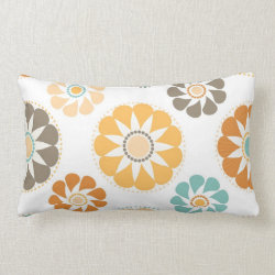 Colorful Circle Paper Flower Patterns Throw Pillow