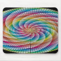 Colorful circle spiral mousepad