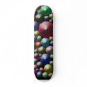 Colorful Circles Red Skateboard by JKdesigns Colorful Circles Red Skateboard