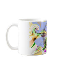 Colorful Circular waves mugs