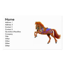 Colorful Circus Horse Business Card