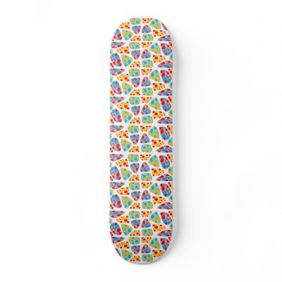 Colorful Circus Mosaic Deck Skate Board by JuJuGarden
