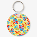 Colorful Circus Mosaic keychains by JuJuGarden Colorful Circus Mosaic keychains