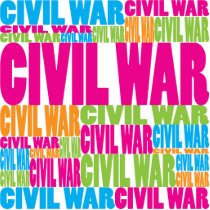 Colorful Civil War photo sculptures