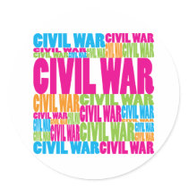 Colorful Civil War stickers by busybees Colorful Civil War stickers