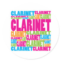 Colorful Clarinet Stickers