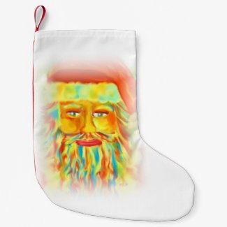 "Colorful Claus" Digital Art Santa