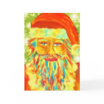 "Colorful Claus" Digital Art Santa Holiday Card