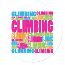 Colorful Climbing Round Sticker