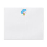 Colorful Clown Cartoon. Blue Hair. Flyer