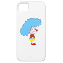 Colorful Clown Cartoon. Blue Hair. iPhone 5 Case