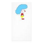 Colorful Clown Cartoon. Blue Hair. Photo Cards