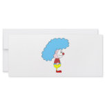 Colorful Clown Cartoon. Blue Hair. rack cards