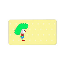 Colorful Clown Cartoon. Personalized Address Labels