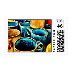 Colorful Coffee Mugs Gifts for Coffee Lovers Postage Stamps