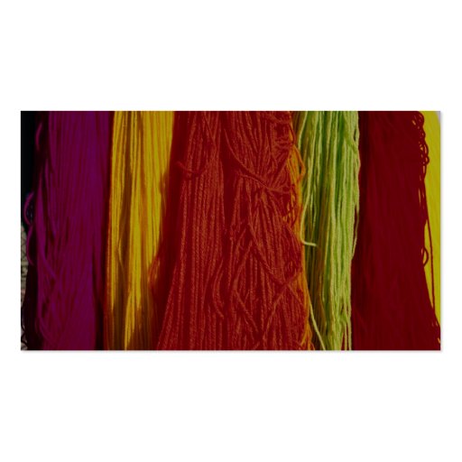 Colorful Colored wool yarn for weaving, Kairouan Business Cards (back side)
