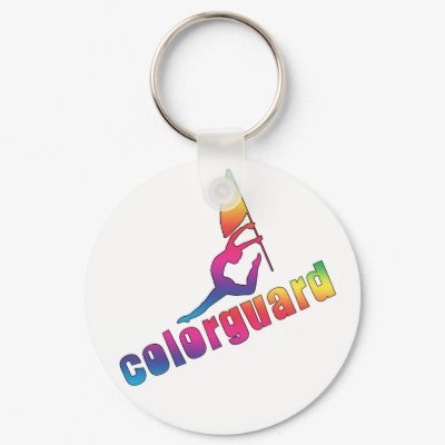 Colorful colorguard keychain by missyoulovexo