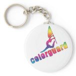 Colorful colorguard keychain