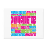 Colorful Communication Studies Postcard