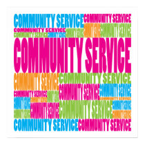 Colorful Community Service posters by busybees Colorful Community Service posters