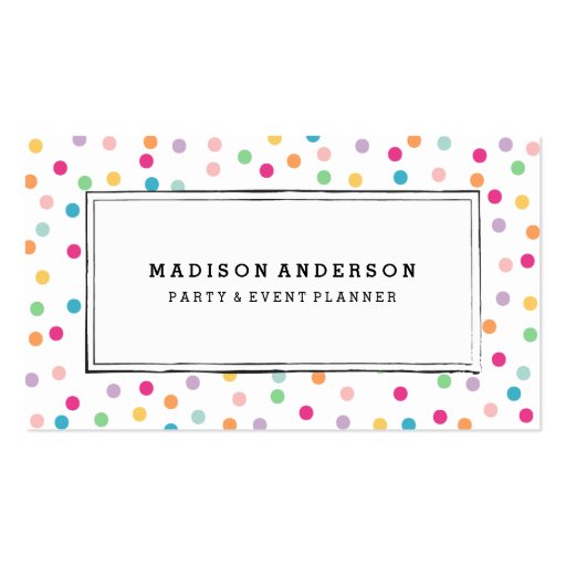 Colorful Confetti Business Cards Zazzle