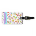 Colorful Confetti Toss Background Luggage Tag